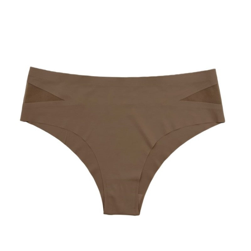 Seamless Women's Sports Panties: Quick-Dry, Breathable Mesh, Cotton Crotch