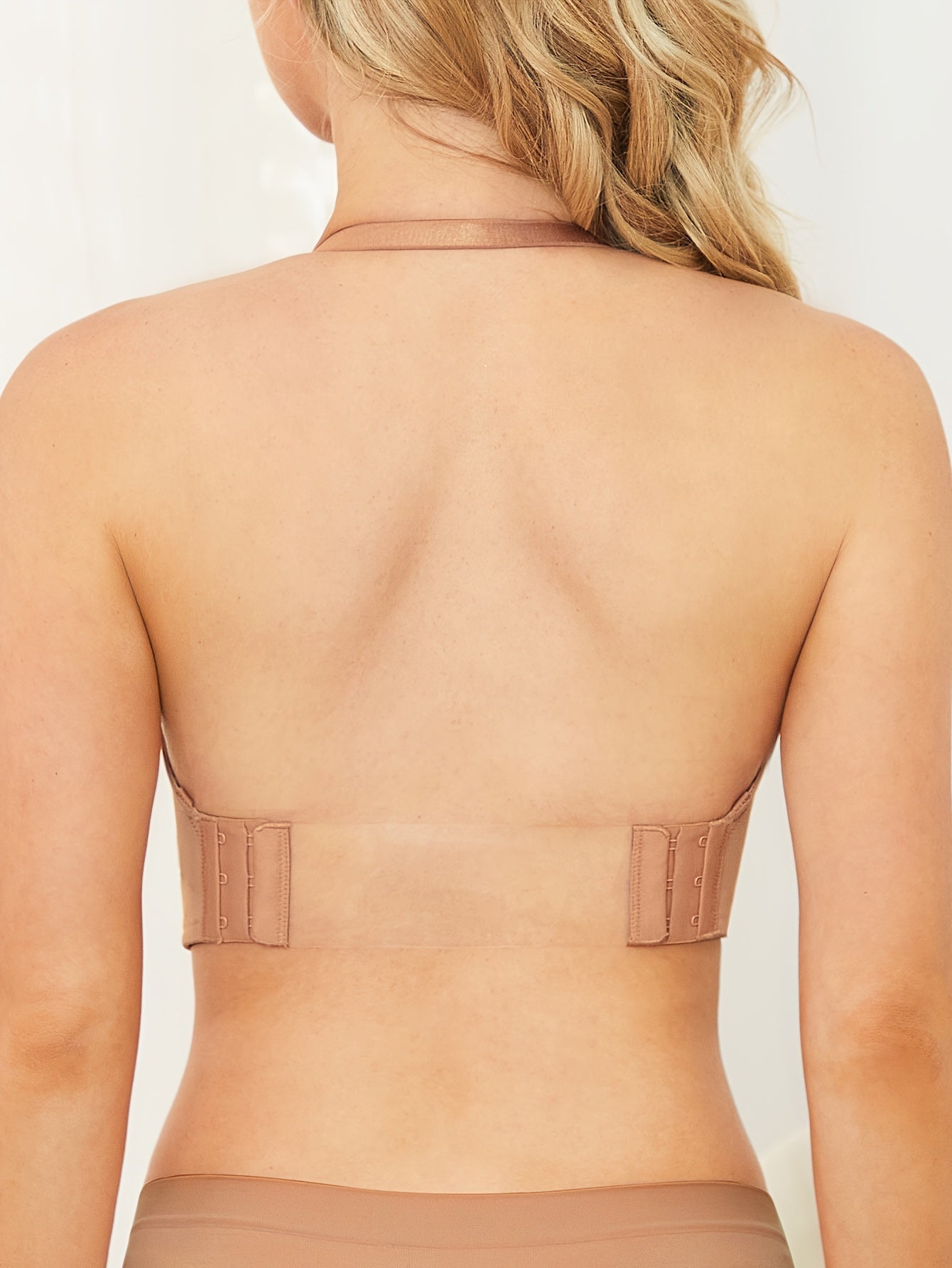 Push-Up-Dessous für Damen mit abnehmbaren Trägern – einfacher, einfarbiger Plunge-BH für den Koningsdag
