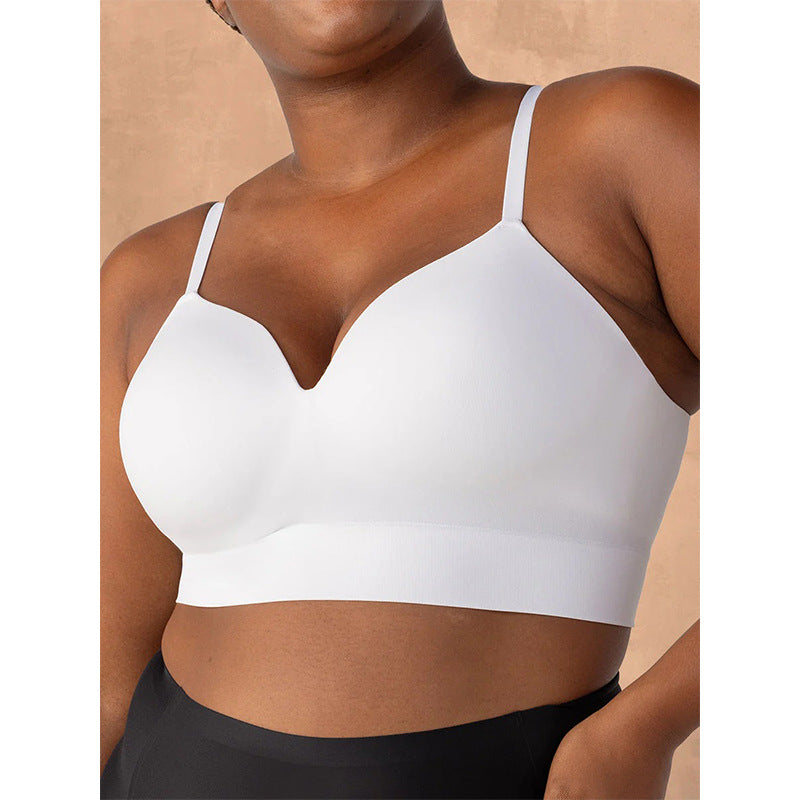 4XL Nude Wireless Halter Bra: Support, Lift & Shaping
