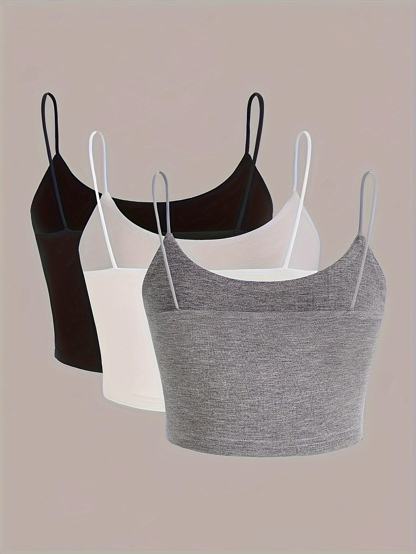 3-Pack Solid Crop Cami Tops | Summer Fashion Essentials