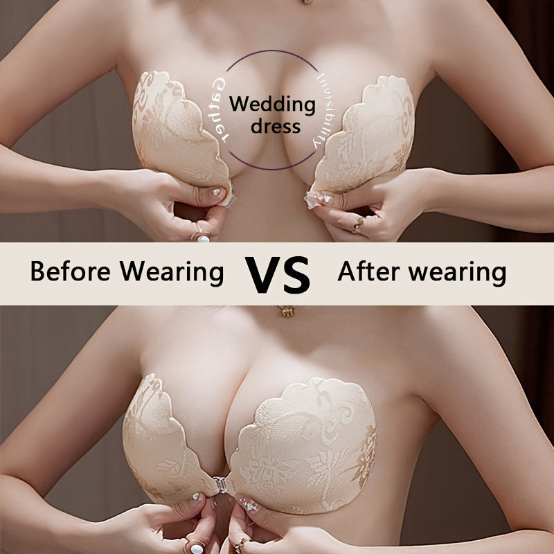 Unsichtbarer, weicher, eleganter trägerloser und nahtloser Push-Up-BH für Damen – Stützende Dessous