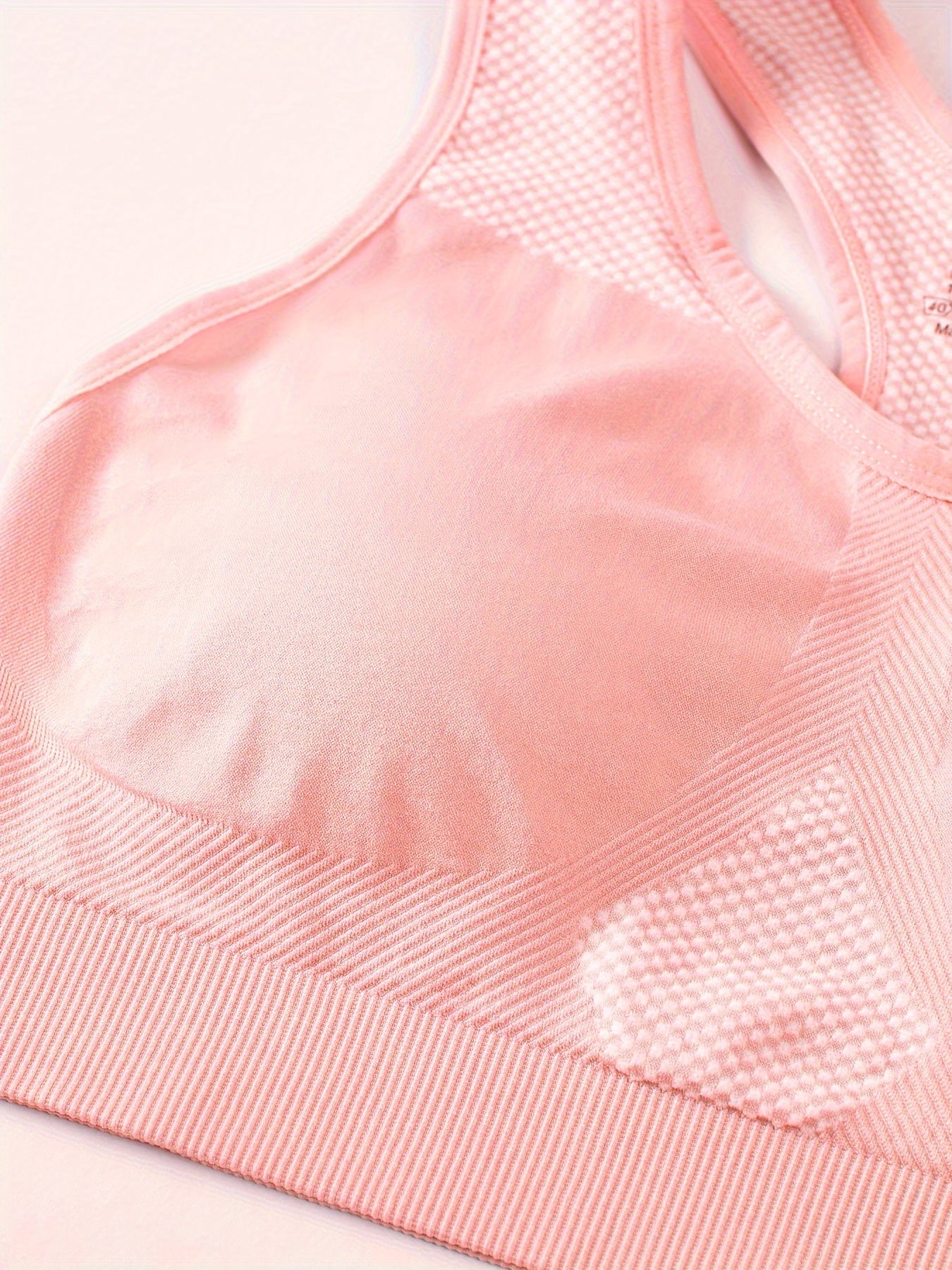 Nahtloser Sport-BH für Damen in Übergröße, Gitterstruktur-Design, atmungsaktiv, hohe Stoßfestigkeit, Racerback-Träger, Rückenstütze, Activewear fürs Laufen und Fitnessstudio, geeignet für verschiedene Sportarten