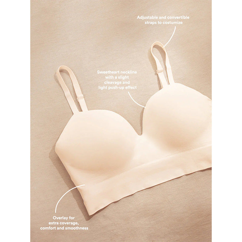 4XL Nude Wireless Halter Bra: Support, Lift & Shaping
