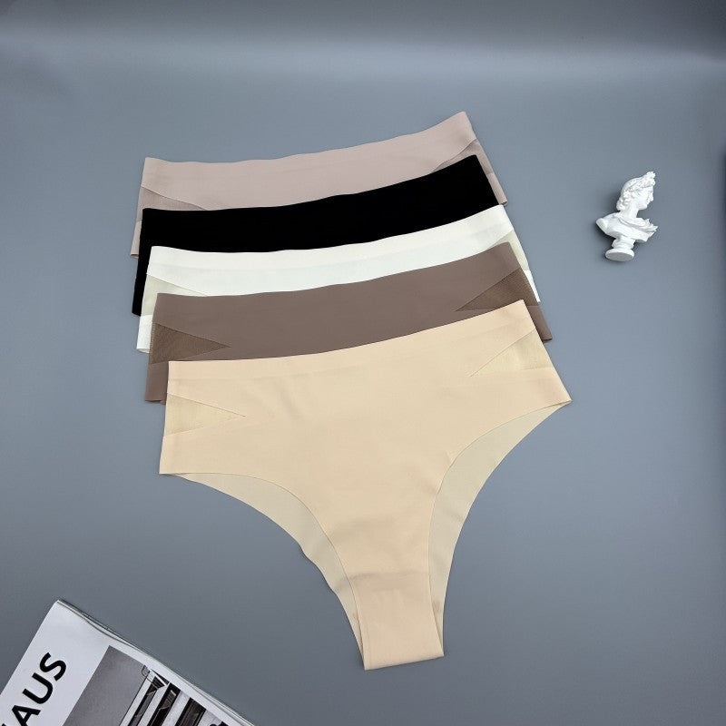 Seamless Women's Sports Panties: Quick-Dry, Breathable Mesh, Cotton Crotch