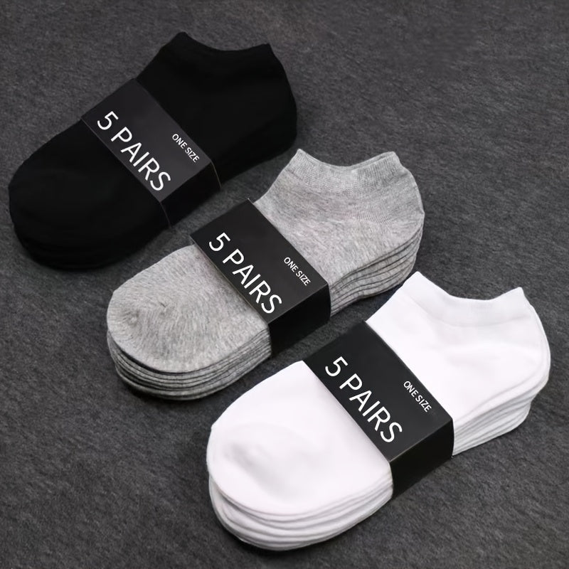 1/5/10/15/30 Pair Essential Ankle Socks, Soft & Lightweight All-match Low Cut Ankle Socks, Women's Stockings & Hosiery