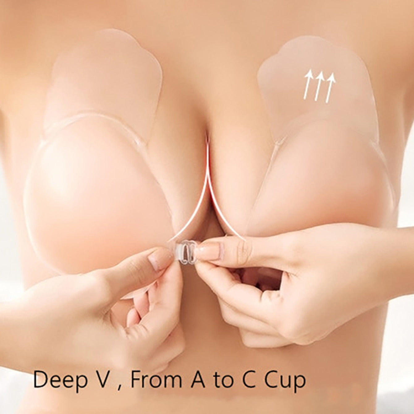 Women's Push Up Silicone Bust Patch - Cordless Invisible Lingerie Teddy Lace Patch
