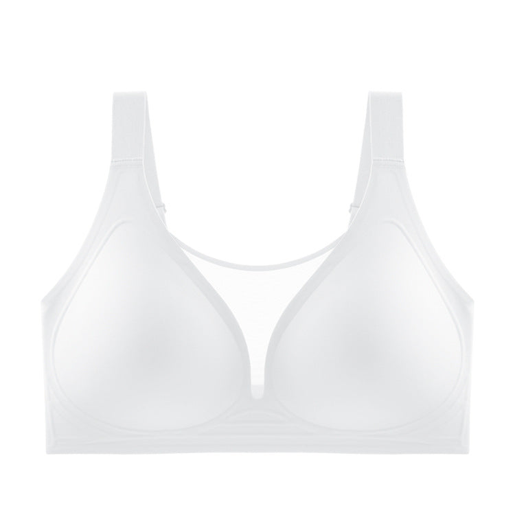 Plus Size Full Coverage Seamless Mesh Bra: Minimizes Bust, Prevents Sagging, Thin Cups