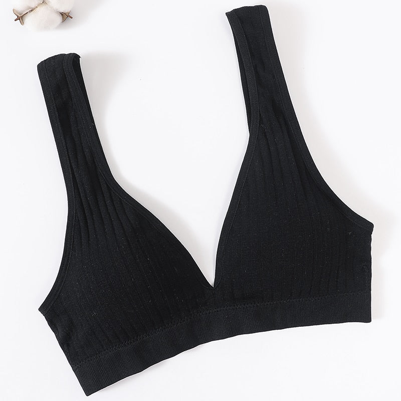 Seamless Sports Bras for Women - Plunge, Deep V, Sexy Backless Bralette Underwear