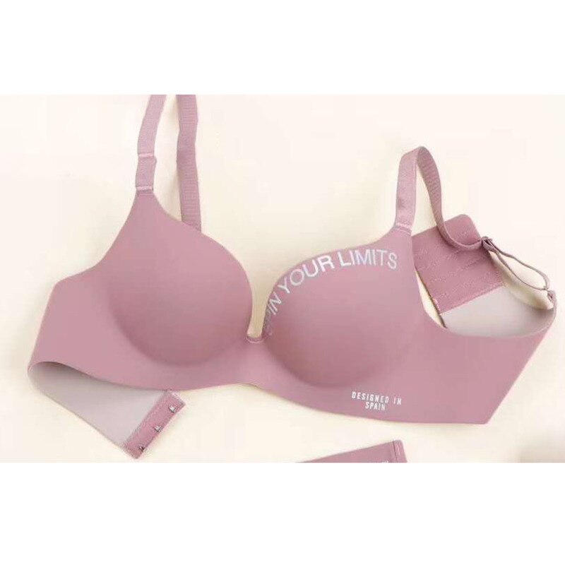 SP&CITY Women's Sports Wire-Free Push-Up Bras - Simple Colored, Gathered, Seamless Comfort