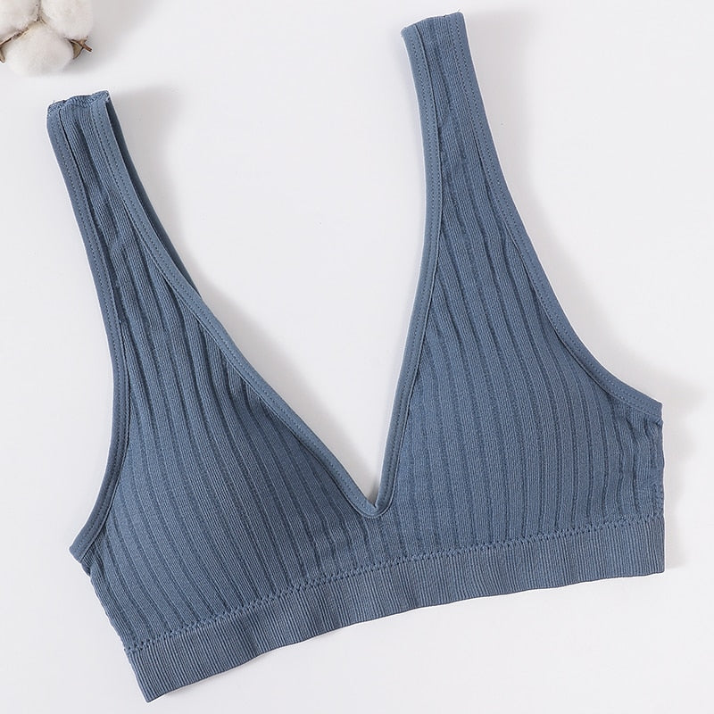 Seamless Sports Bras for Women - Plunge, Deep V, Sexy Backless Bralette Underwear