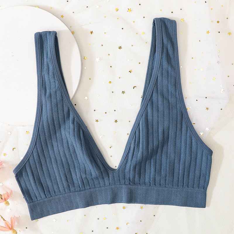 Seamless Sports Bras for Women - Plunge, Deep V, Sexy Backless Bralette Underwear