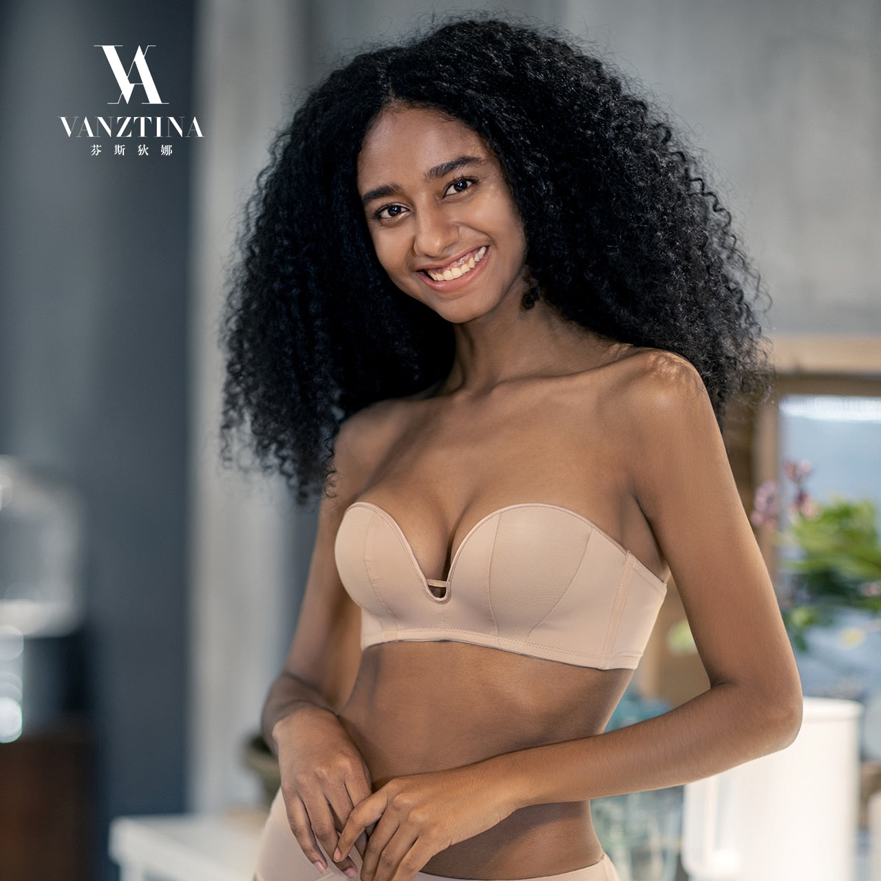 VANZTINA Splicing Strapless Push up Bra - Hot Sexy Lingerie for Women