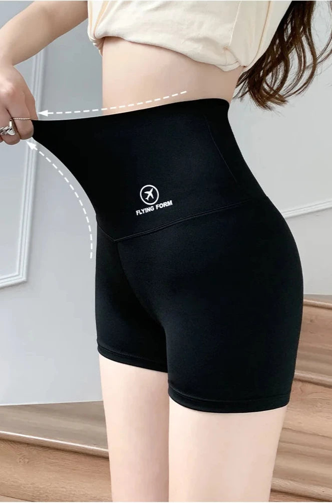 Women's Summer Safety Short Pants - High Waist Seamless Invisible Ice Silk, Ideal for Cycling