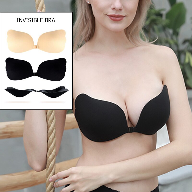 Sexy NuBra Push Up Invisible Bra for Women - Nude, Strapless, Adhesive Breast Lift
