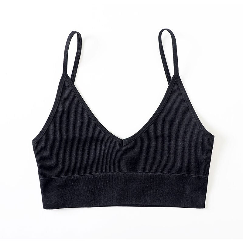 Sexy Seamless Women's Bra - Backless Bralette, Unlined, Wireless, Low Back, Cotton Intimates