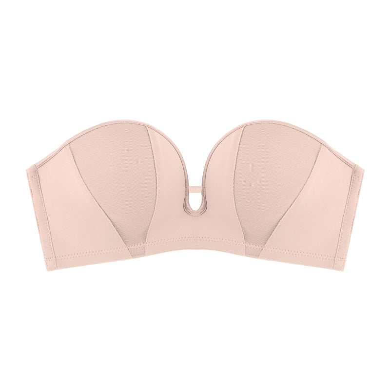 VANZTINA Splicing Strapless Push up Bra - Hot Sexy Lingerie for Women