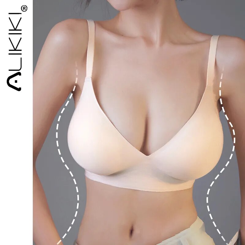 Push Up Seamless Bras for Women - Wireless, Lightly Padded, No-Underwire Design