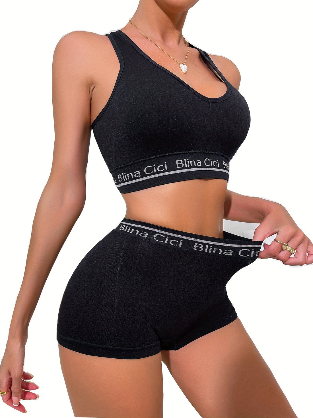 2025 Trendy Letter Print Bra & Undies Set | Irene's Secret