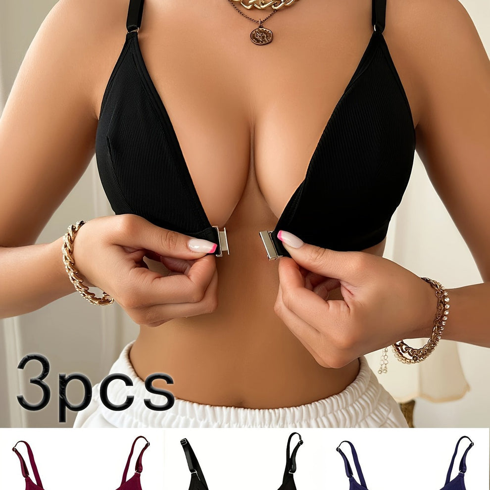 2025's Ultimate Lively Bra: Front Closure Wireless Cami Push-Up Set