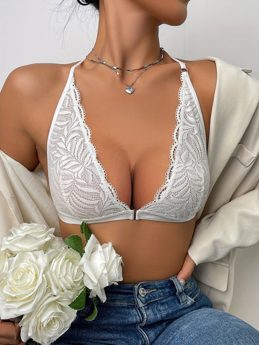 2025's Top Halter Bra: Floral Lace, Wireless & Comfy | Irene's Secret