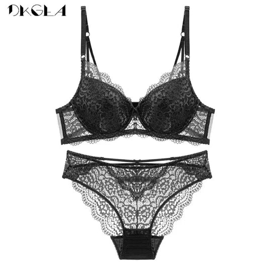 2025's Must-Have Purple Lace Knicker Set: Deep V Push Up Perfection