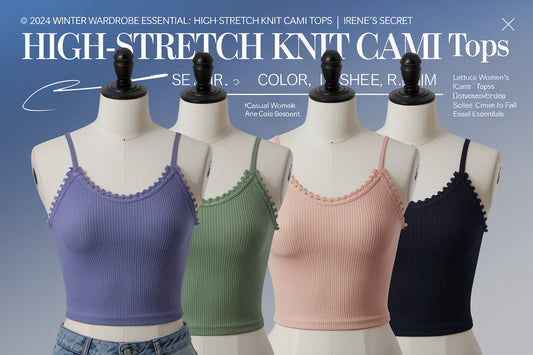 ❄️ 2024 Winter Wardrobe Essential: High-Stretch Knit Cami Tops by IRENE'S SECRET