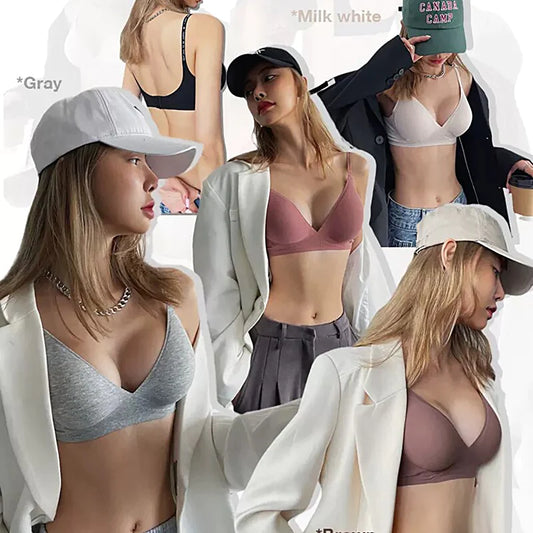 Trendy Stripe Knitting Bras for Women by FINETOO