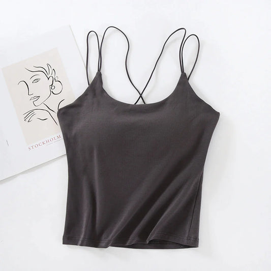 Free shipping! Women's Bra Tank Top Tanks Camisoles Camis Sando Singlet Vest Sleeveless Sexy Casual Korean - 2024 Collection