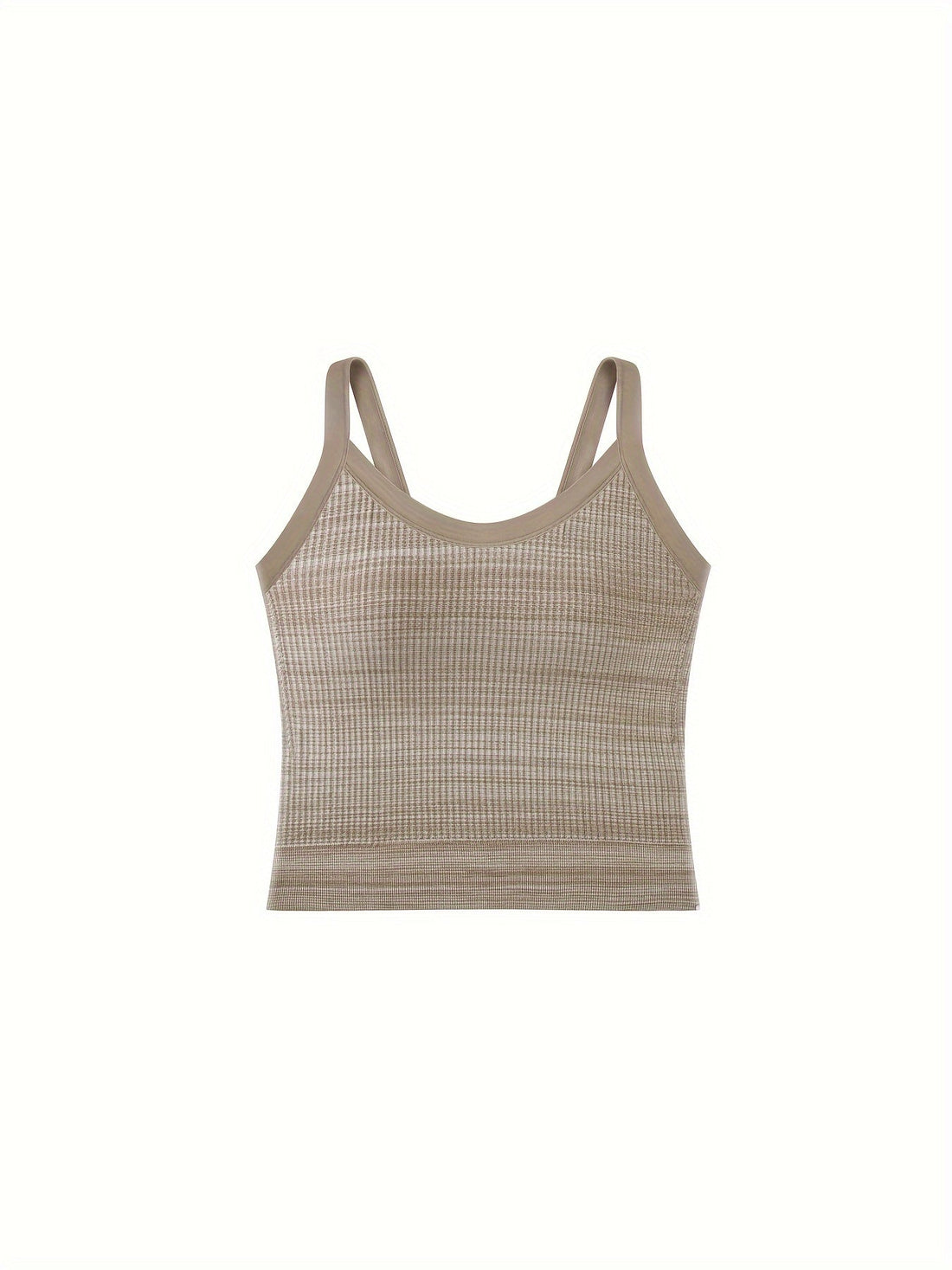 36d: Versatile Ribbed Cami Top with Built-In Support