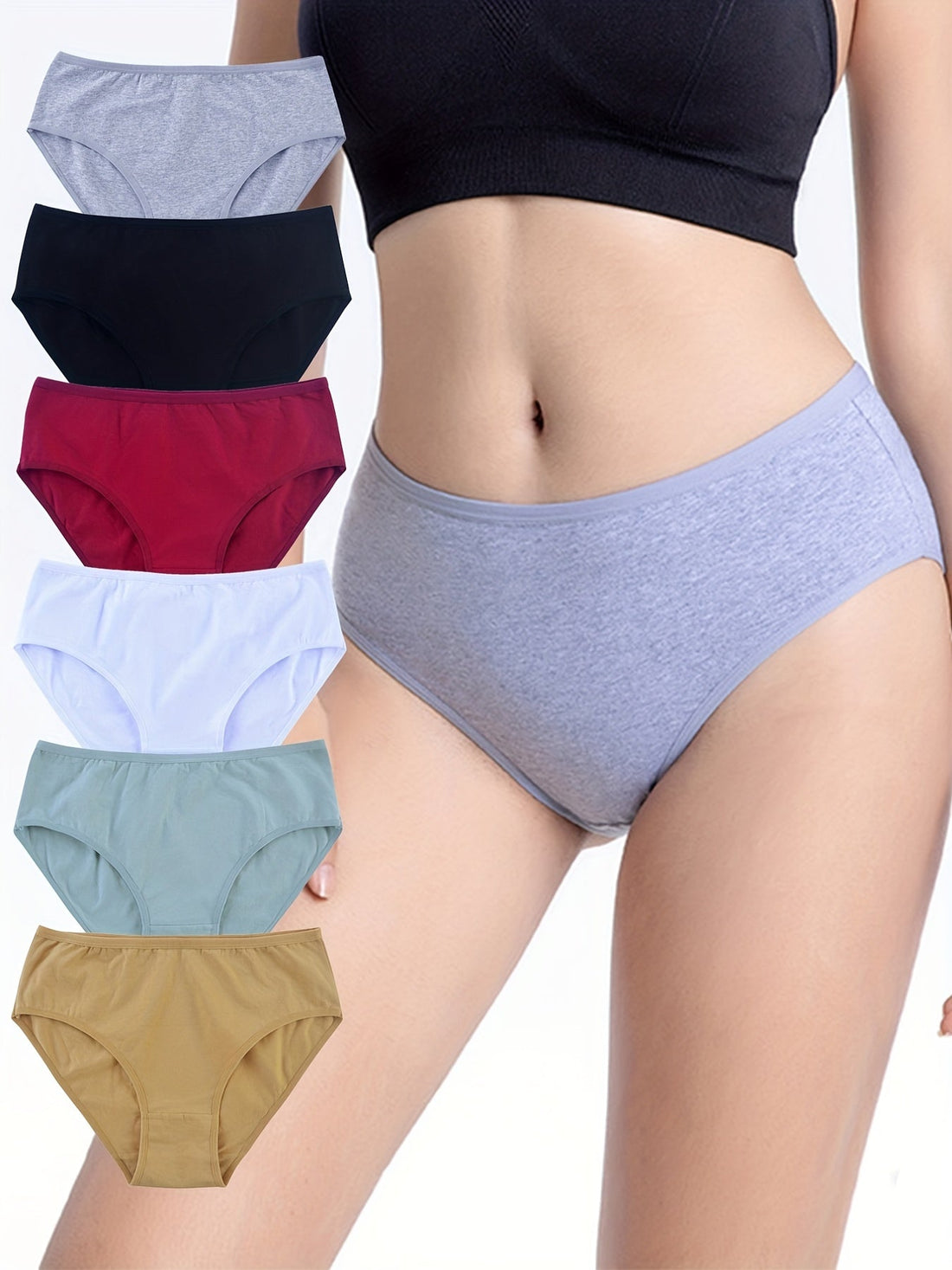 Breathable Cotton Panties Women - 6-Pack Everyday Comfort No Show