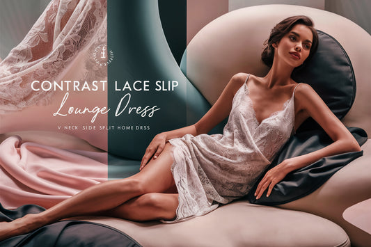 Summer Dreams: Slip into the Contrast Lace Lounge Dress for Effortless Style