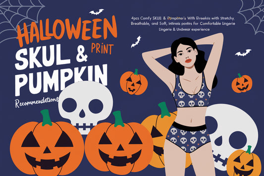 🎃 2024 Halloween Collection: Comfortable & Festive Skull & Pumpkin Print Briefs