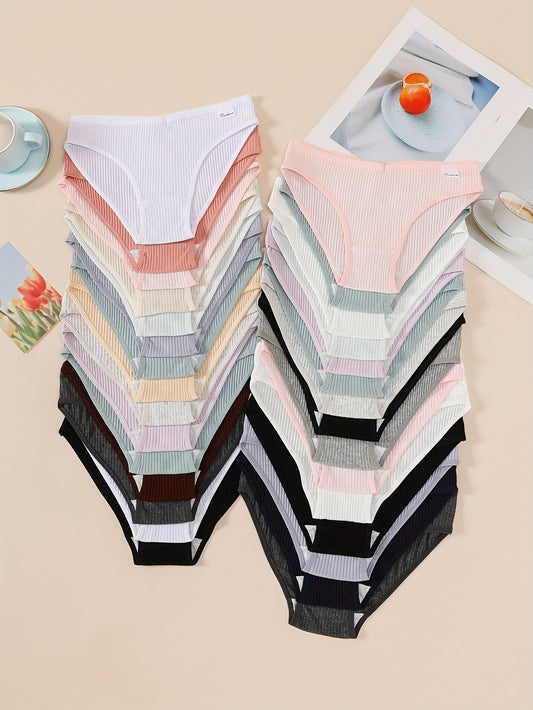 30 Stück solide, nahtlose Slips, sexy, bequeme, atmungsaktive, dehnbare Dessous-Höschen, Dessous und Unterwäsche für Damen