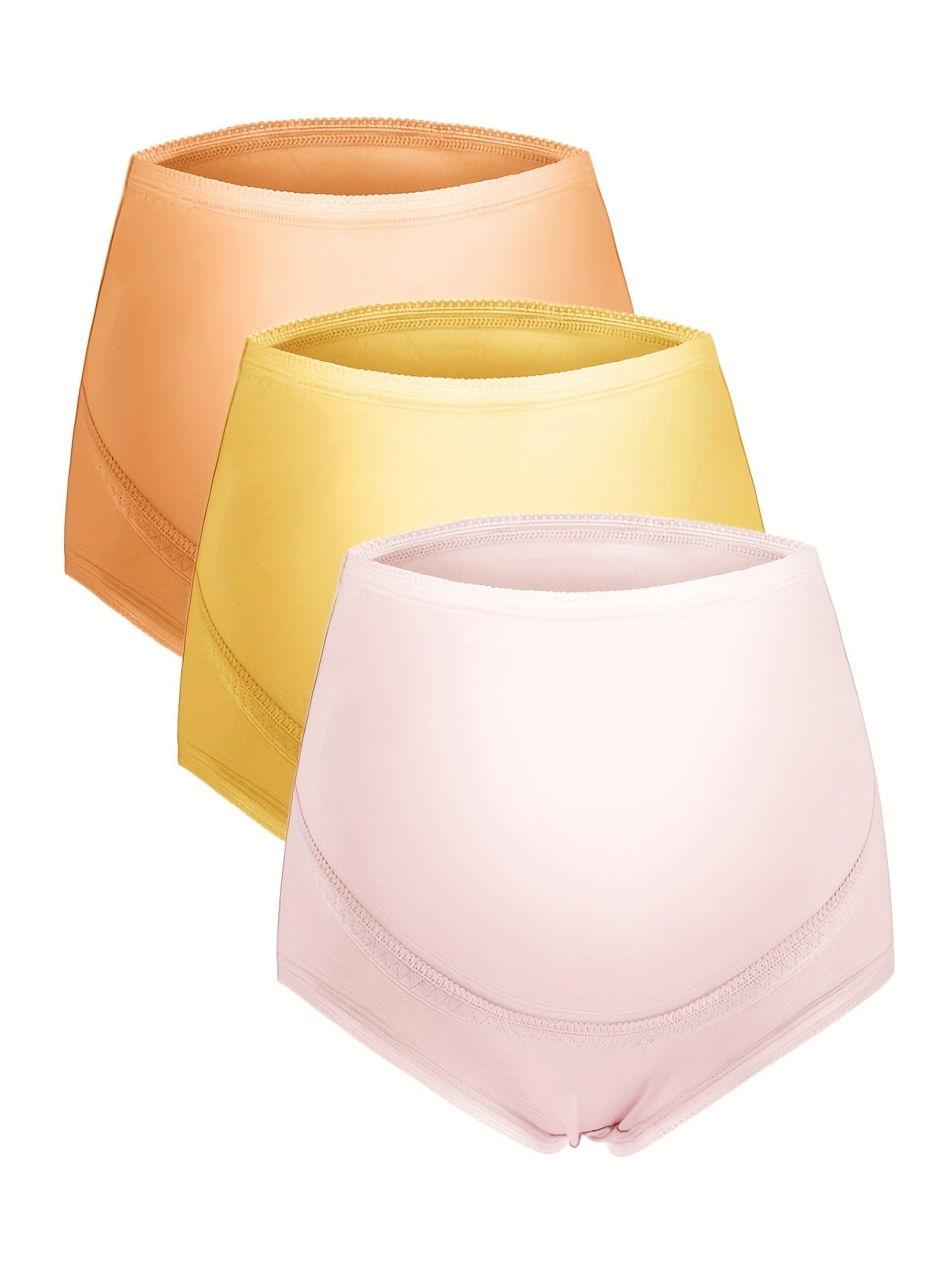 3pcs Women's U-Shaped Belly Support Underwear For Maternity Pregnancy