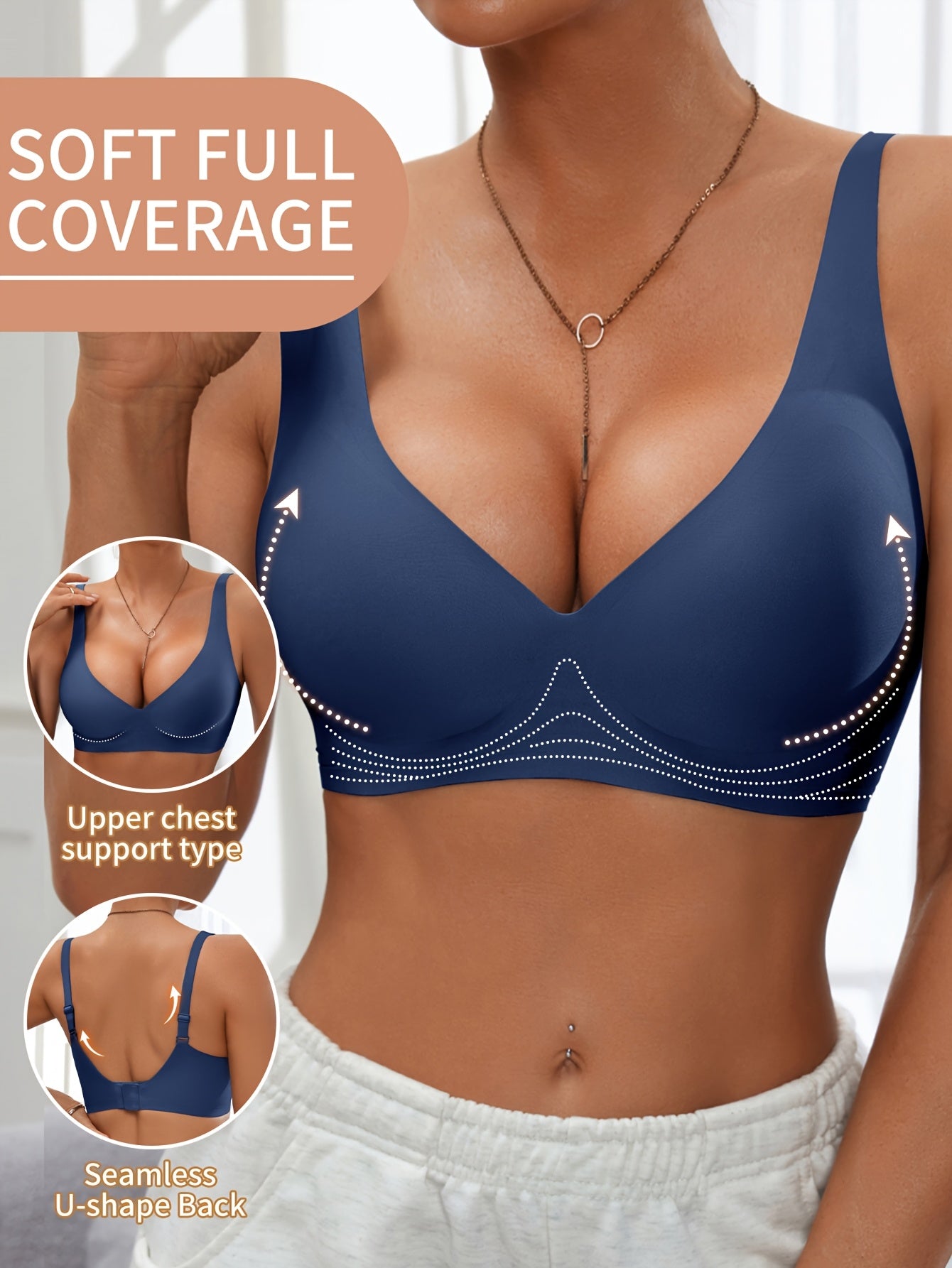 European Style Jelly Gel Push-Up Bra – Wireless Comfort High Support