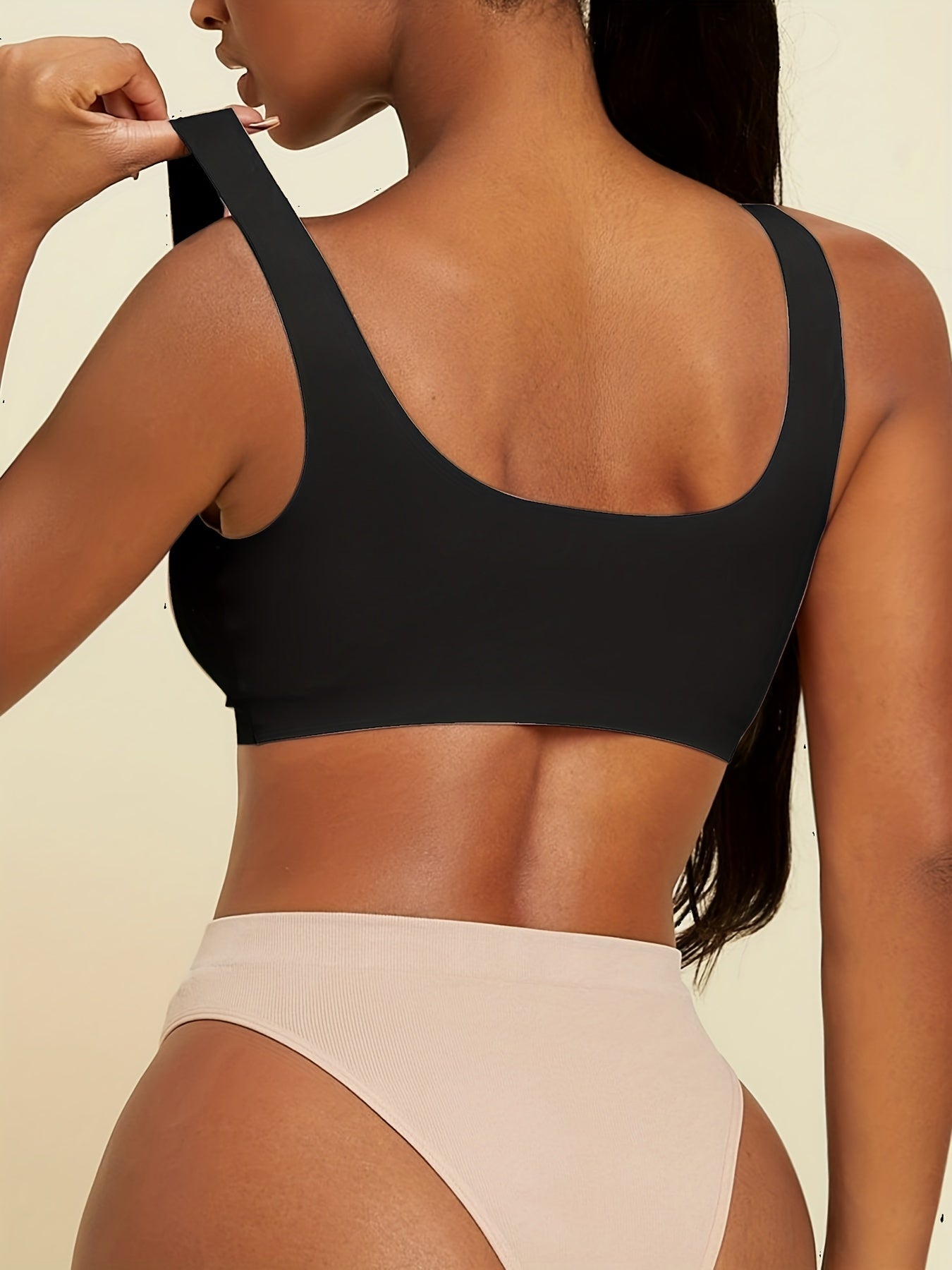 Women's Solid Push-Up Wireless Soft & Comfy Tank Bra - Lingerie & Underwear