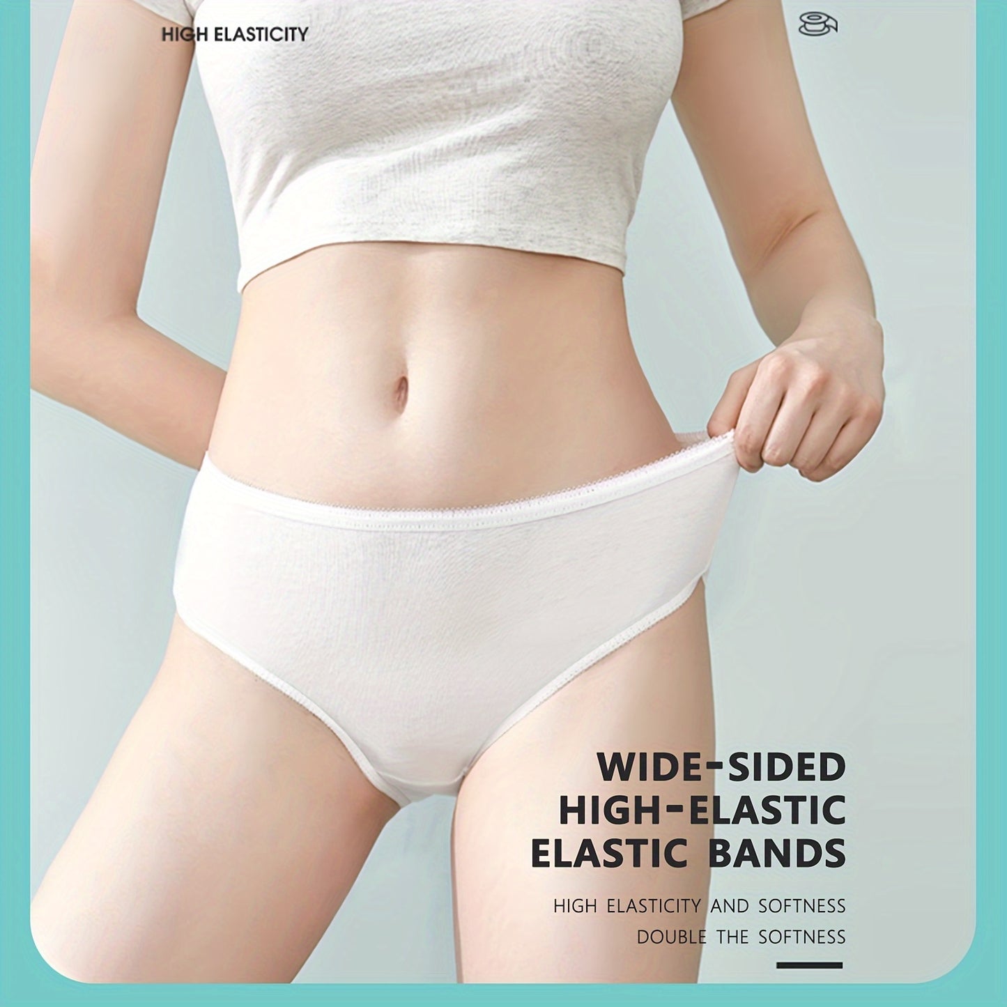 5pcs Women's Disposable Briefs - Soft, Comfortable for Travel, Hotels & Emergencies
