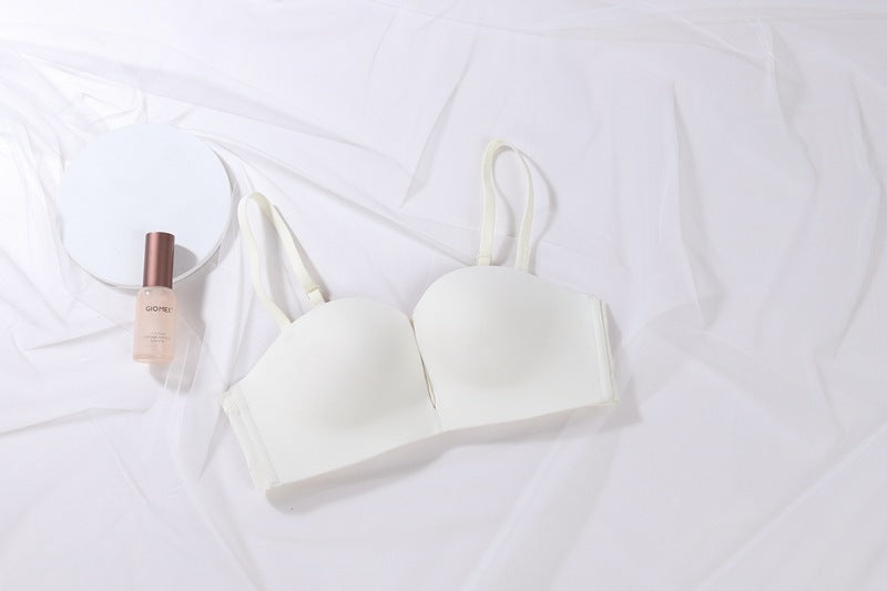 Wireless Push-Up Bra: Half Cup, Adjustable Straps & Side Support