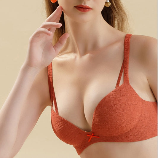 Wireless Push-Up Bra for Small Bust: Seamless, Padded with Thick Straps