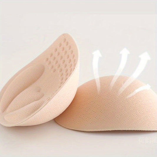 4-Pack Thickened Anti-Bulge Breast Pads - Upgraded Heart-Shaped, Breathable, Invisible for Women's Underwear