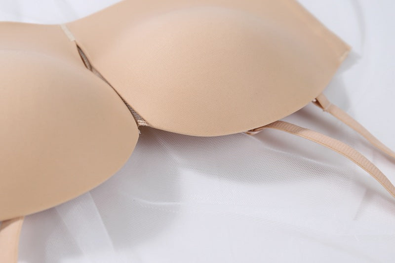 Wireless Push-Up Bra: Half Cup, Adjustable Straps & Side Support