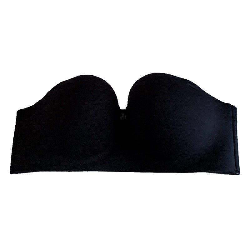 Women's Strapless Push-Up Bra: Wireless, Seamless, Anti-Slip for Small Bust
