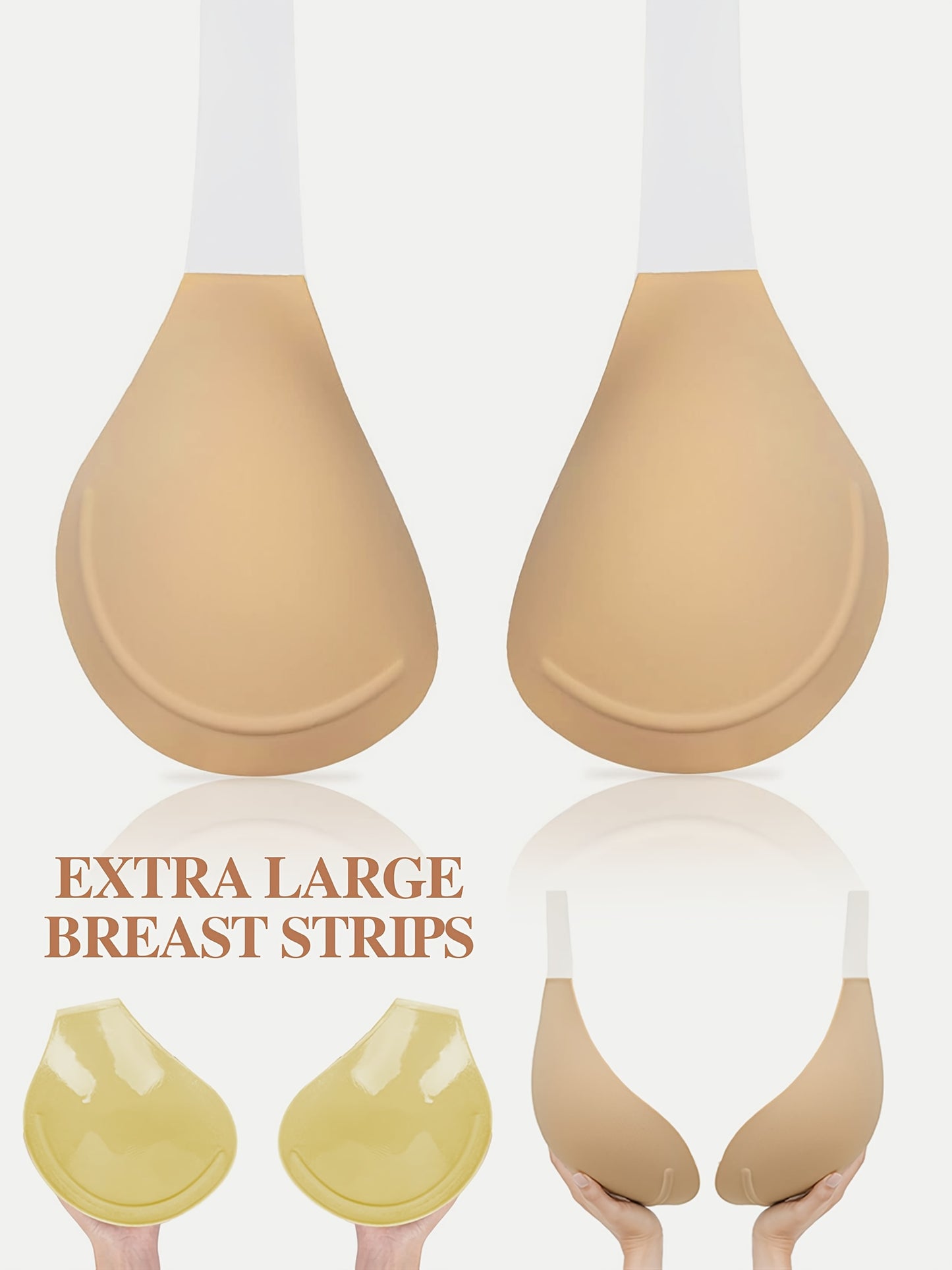 Sujetador invisible sin tirantes SAHOBBIEHOP de talla grande - Copa 3D, antiflacidez, poliéster suave, para todos los conjuntos