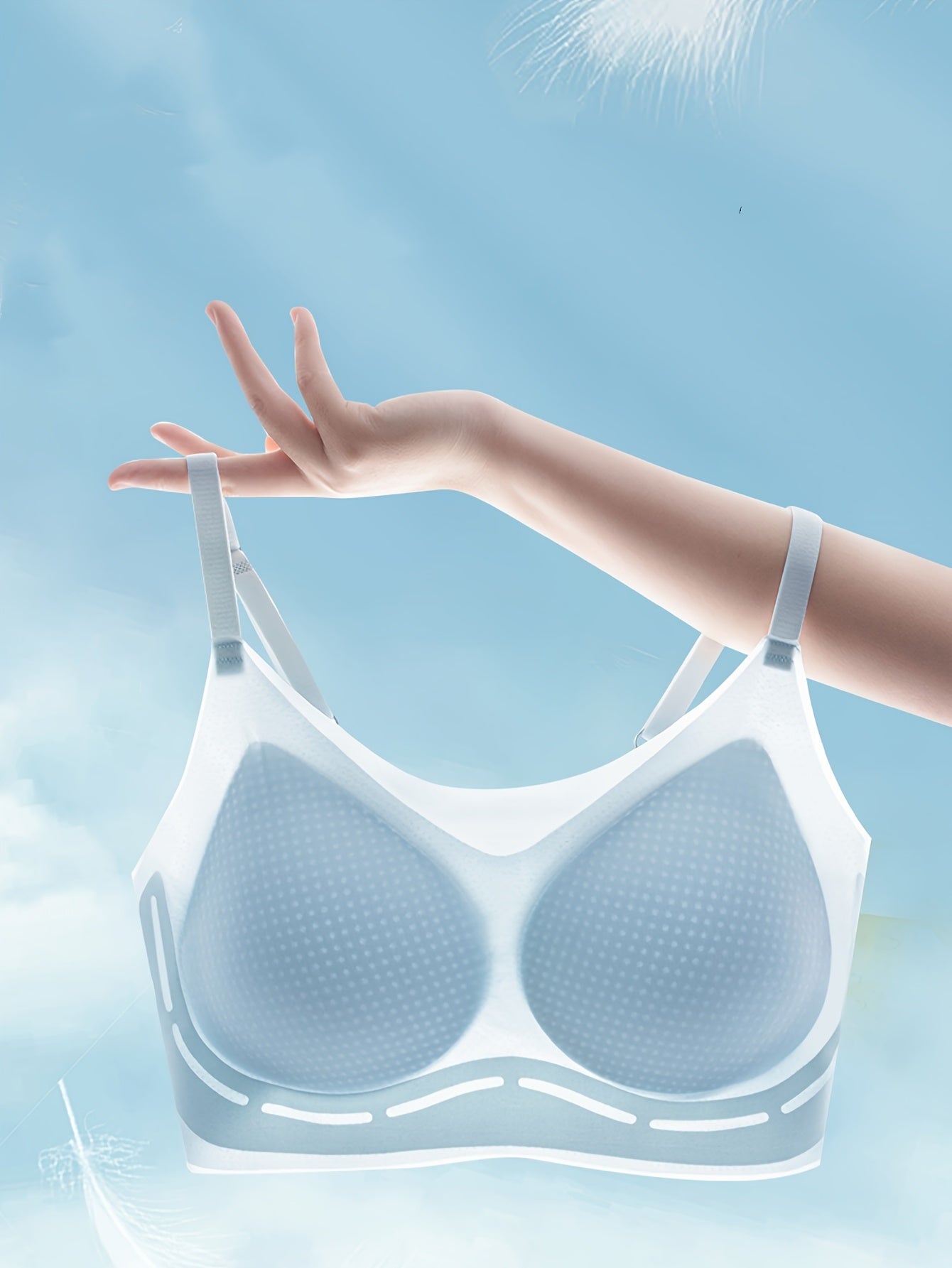 4PCS Invisible Push-Up Bras - Wireless Seamless Ice Silk Comfort