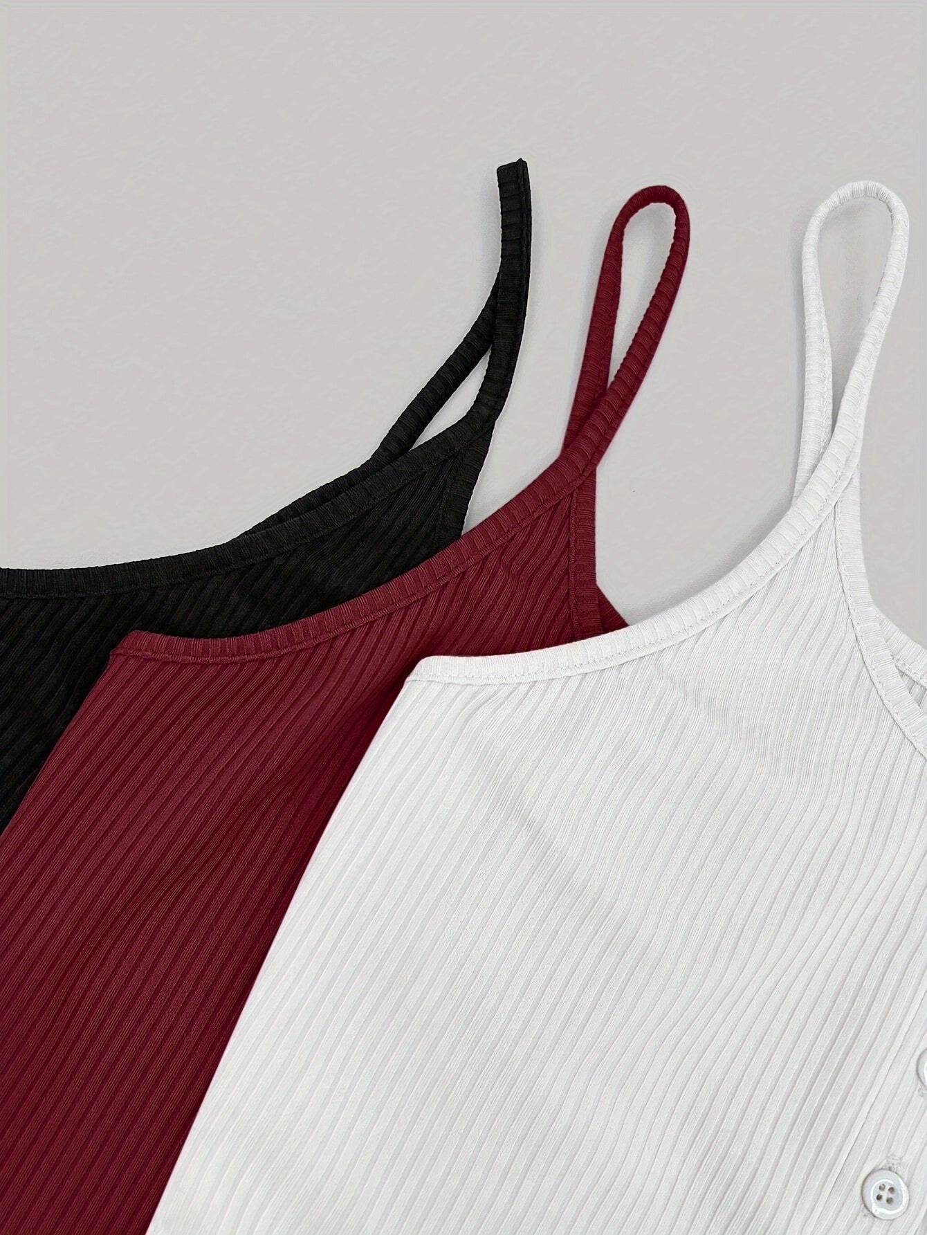 3-Pack V-Neck Sleeveless Cami Top for Women