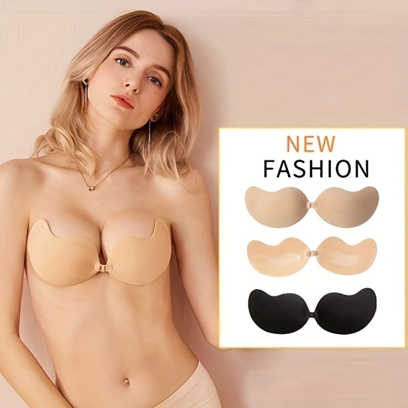Trägerloser, rückenfreier Push-up-BH aus Silikon für Damen, unsichtbar, selbstklebend