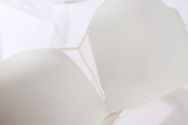 Wireless Push-Up Bra: Half Cup, Adjustable Straps & Side Support