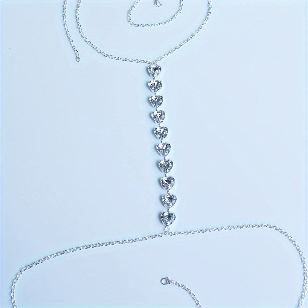 Elegant Bohemian Rhinestone Body Chain for Women - Sparkling Corsage, Ideal for Daily & Party Wear