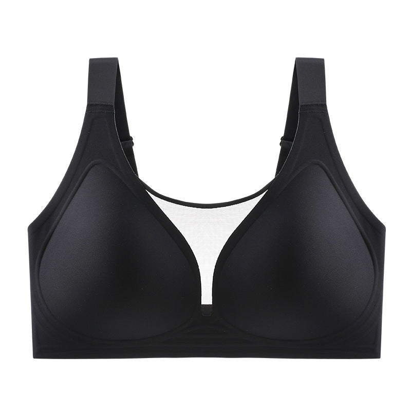 Plus Size Full Coverage Seamless Mesh Bra: Minimizes Bust, Prevents Sagging, Thin Cups
