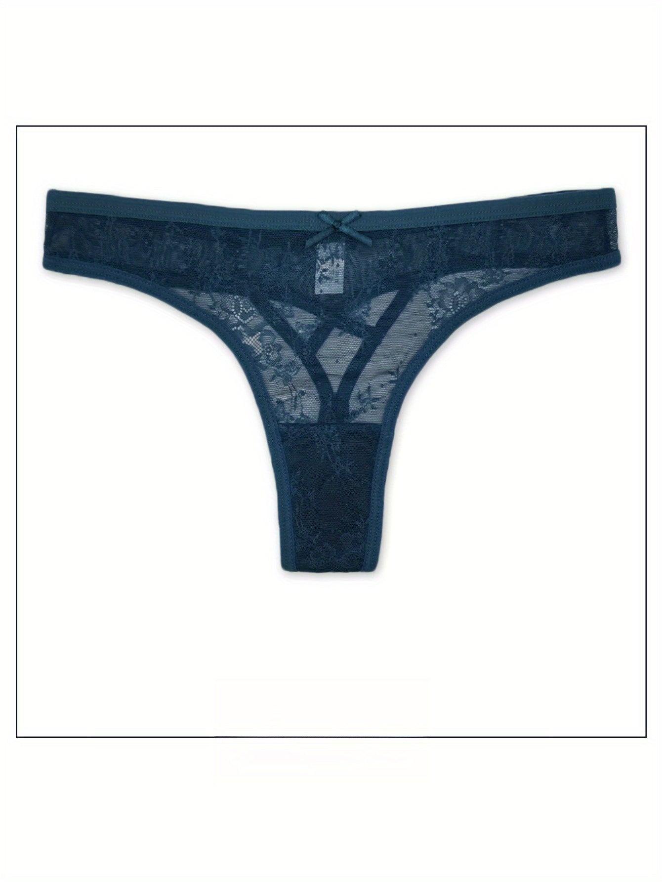 12pcs Women's Lace Thongs: Seamless, No-Show, Sheer Mesh, Multi-Color